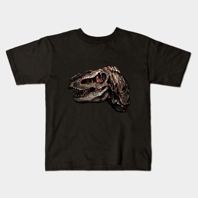 T-rex Kids T-Shirt by wet_chicken_lip